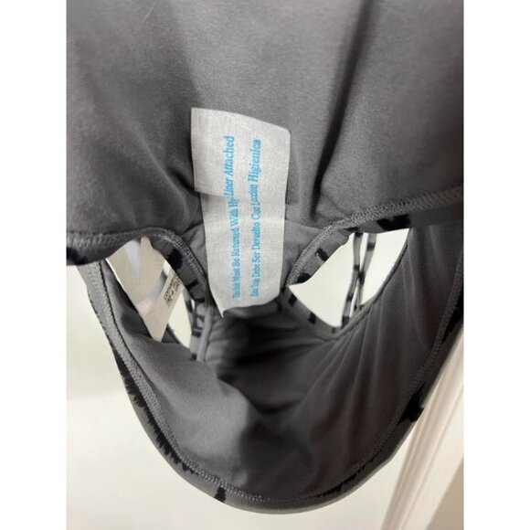 Converse Black Gray Tie-Dye Side Tie Bikini Bottom Size XL - Picture 6 of 8